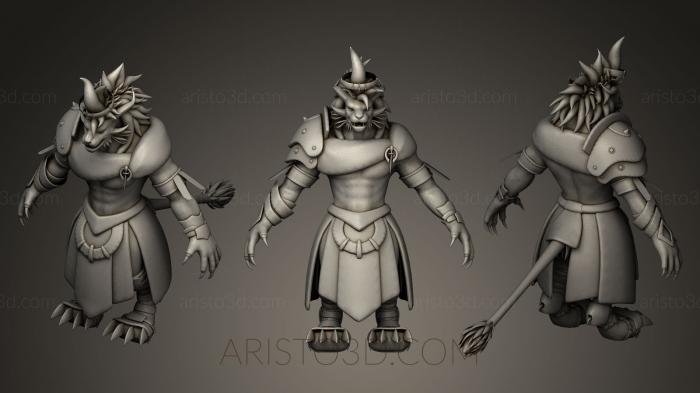 Figurines heroes, monsters and demons (STKM_0406) 3D model for CNC machine